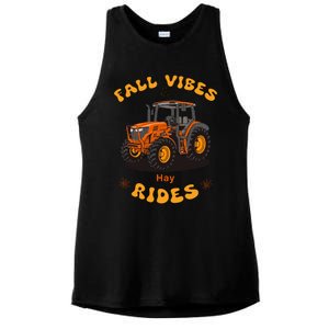 Autumn Vibes & Hay Rides Graphic Ladies PosiCharge Tri-Blend Wicking Tank