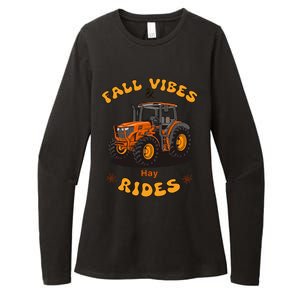 Autumn Vibes & Hay Rides Graphic Womens CVC Long Sleeve Shirt