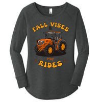 Autumn Vibes & Hay Rides Graphic Women's Perfect Tri Tunic Long Sleeve Shirt