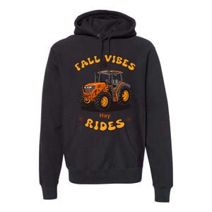 Autumn Vibes & Hay Rides Graphic Premium Hoodie