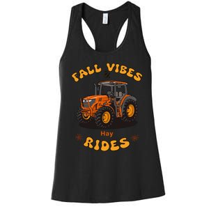 Autumn Vibes & Hay Rides Graphic Women's Racerback Tank