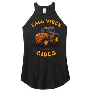 Autumn Vibes & Hay Rides Graphic Women's Perfect Tri Rocker Tank