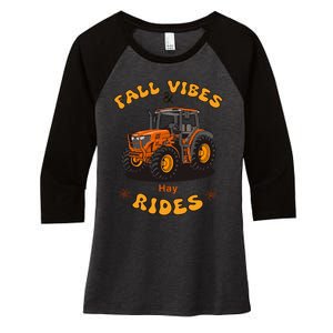 Autumn Vibes & Hay Rides Graphic Women's Tri-Blend 3/4-Sleeve Raglan Shirt