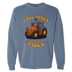 Autumn Vibes & Hay Rides Graphic Garment-Dyed Sweatshirt