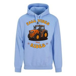 Autumn Vibes & Hay Rides Graphic Unisex Surf Hoodie