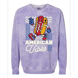 American Vibes Hot Dog Colorblast Crewneck Sweatshirt