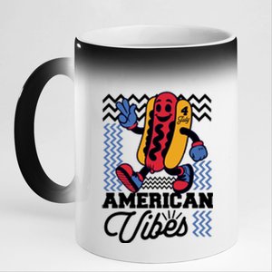 American Vibes Hot Dog 11oz Black Color Changing Mug