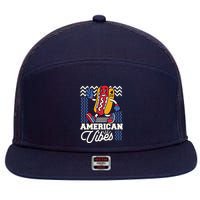 American Vibes Hot Dog 7 Panel Mesh Trucker Snapback Hat
