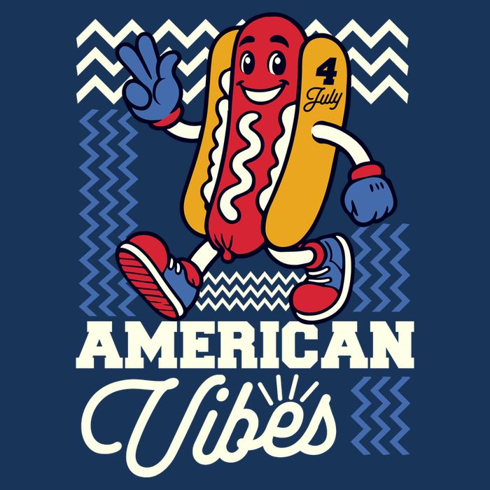 American Vibes Hot Dog Tall T-Shirt