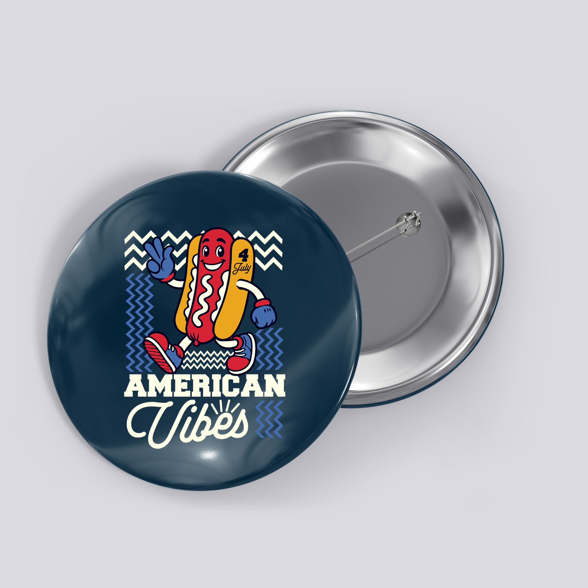 American Vibes Hot Dog Button