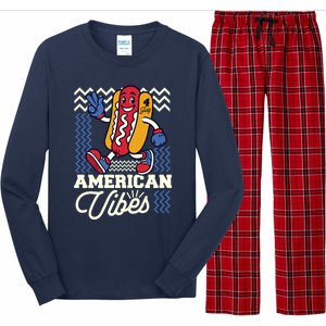 American Vibes Hot Dog Long Sleeve Pajama Set