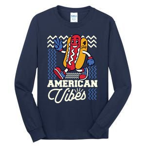 American Vibes Hot Dog Tall Long Sleeve T-Shirt