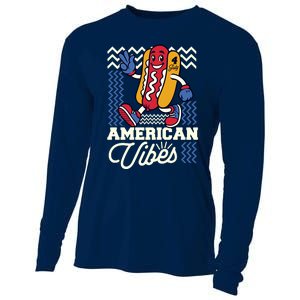 American Vibes Hot Dog Cooling Performance Long Sleeve Crew