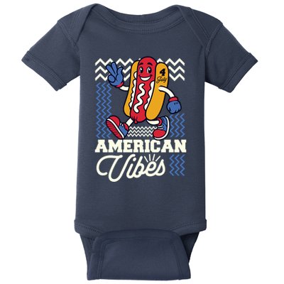 American Vibes Hot Dog Baby Bodysuit
