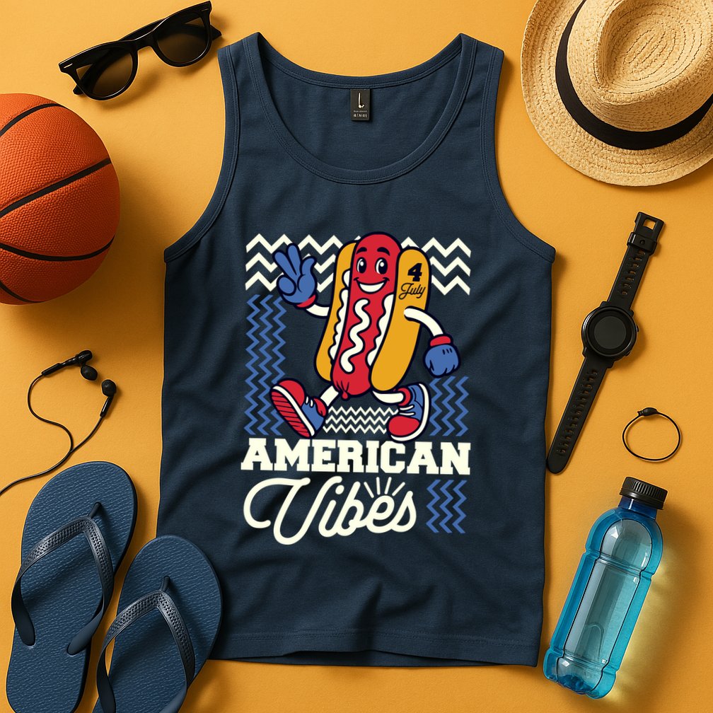 American Vibes Hot Dog Tank Top