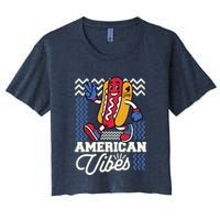 American Vibes Hot Dog Women's Crop Top Tee