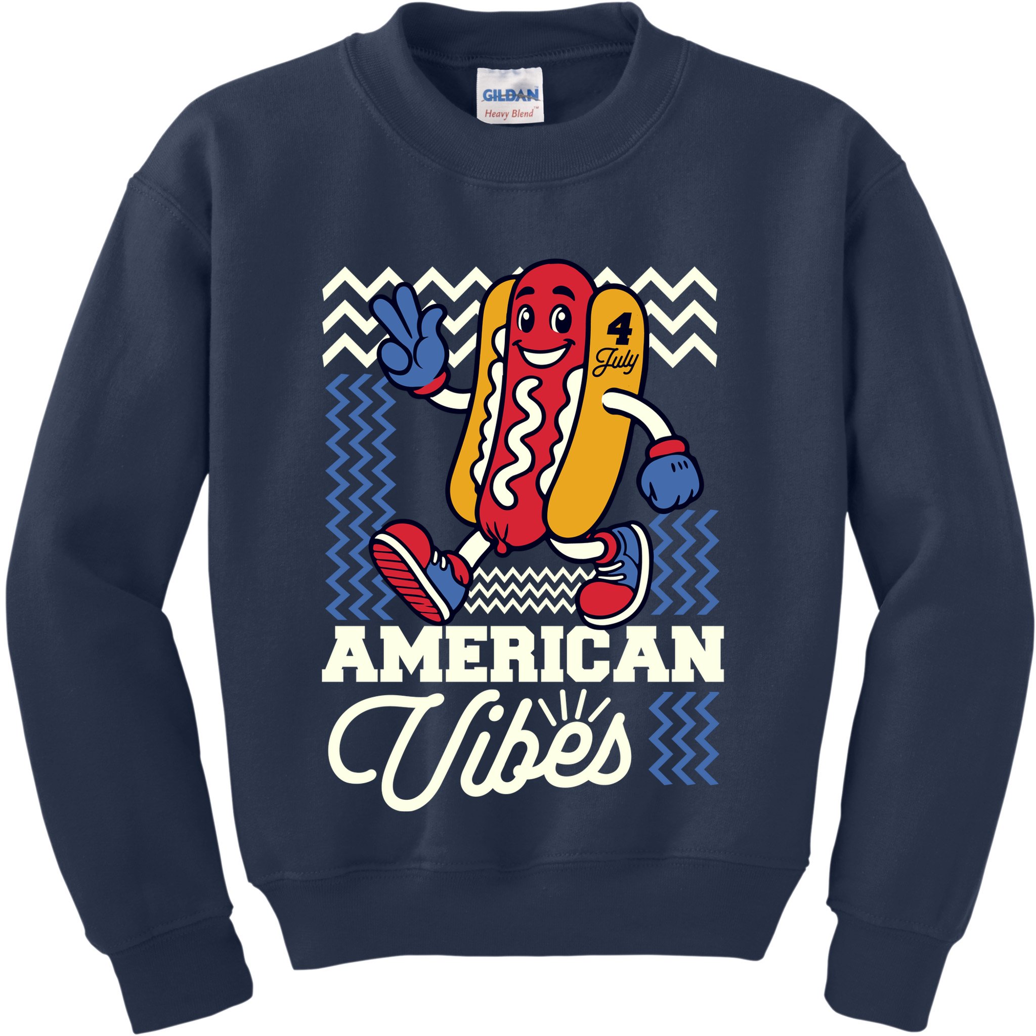 American Vibes Hot Dog Kids Sweatshirt