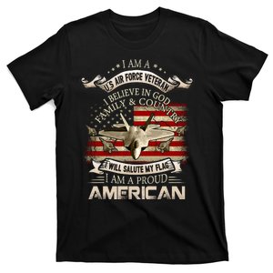 Air Veteran I Believe In God Family And Country Force T-Shirt