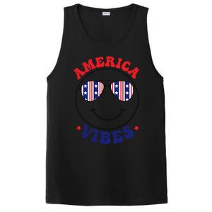 America Vibes July 4th America Flag Patriot Usa Gift PosiCharge Competitor Tank