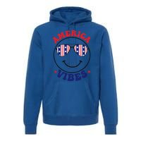 America Vibes July 4th America Flag Patriot Usa Gift Premium Hoodie