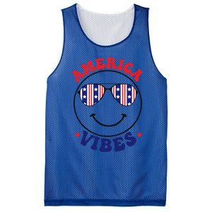 America Vibes July 4th America Flag Patriot Usa Gift Mesh Reversible Basketball Jersey Tank