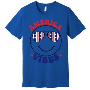 America Vibes July 4th America Flag Patriot Usa Gift Premium T-Shirt