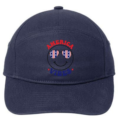 America Vibes July 4th America Flag Patriot Usa Gift 7-Panel Snapback Hat