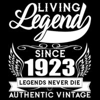 Authentic Vintage Living Legend Since 1923 Legends Never Die 100th Birthday Wool Snapback Cap