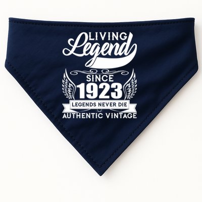 Authentic Vintage Living Legend Since 1923 Legends Never Die 100th Birthday USA-Made Doggie Bandana