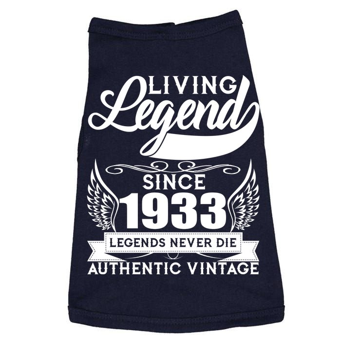 Authentic Vintage Living Legend Since 1933 Legends Never Die 90th Birthday Doggie Tank