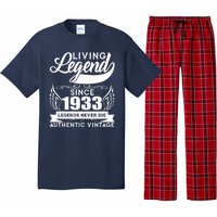 Authentic Vintage Living Legend Since 1933 Legends Never Die 90th Birthday Pajama Set