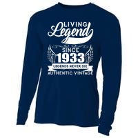 Authentic Vintage Living Legend Since 1933 Legends Never Die 90th Birthday Cooling Performance Long Sleeve Crew