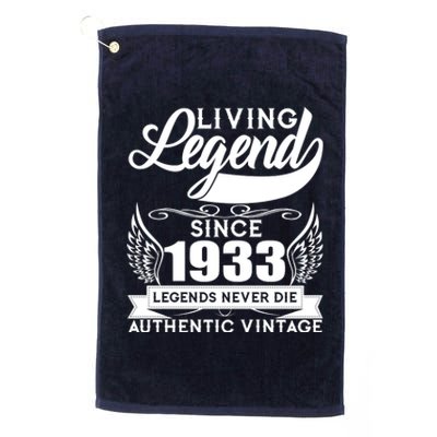 Authentic Vintage Living Legend Since 1933 Legends Never Die 90th Birthday Platinum Collection Golf Towel