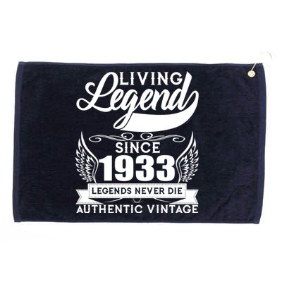 Authentic Vintage Living Legend Since 1933 Legends Never Die 90th Birthday Grommeted Golf Towel