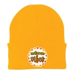 Autumn Vibes Leaf Season Knit Cap Winter Beanie