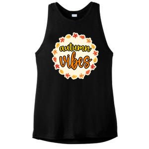 Autumn Vibes Leaf Season Ladies PosiCharge Tri-Blend Wicking Tank