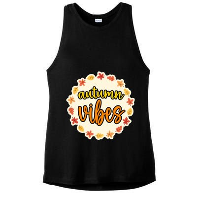 Autumn Vibes Leaf Season Ladies PosiCharge Tri-Blend Wicking Tank