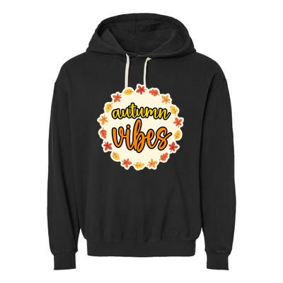 Autumn Vibes Leaf Season Garment-Dyed Fleece Hoodie