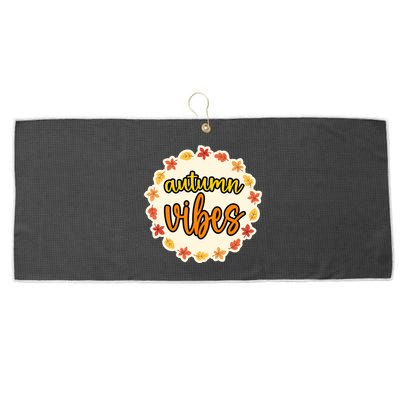 Autumn Vibes Leaf Season Large Microfiber Waffle Golf Towel