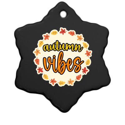 Autumn Vibes Leaf Season Ceramic Star Ornament