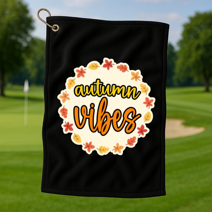 Autumn Vibes Leaf Season Golf Towel