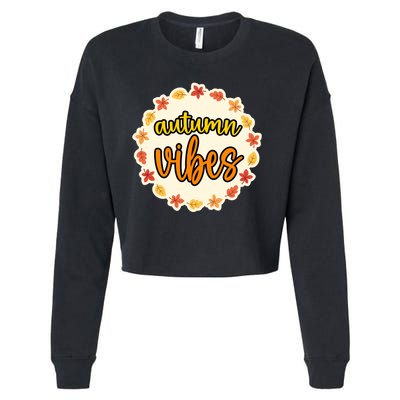 Autumn Vibes Leaf Season Cropped Pullover Crew