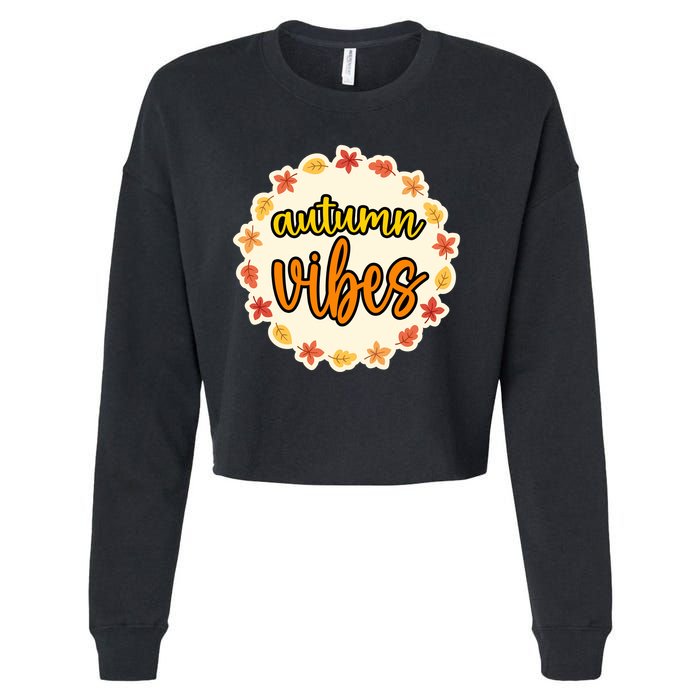 Autumn Vibes Leaf Season Cropped Pullover Crew