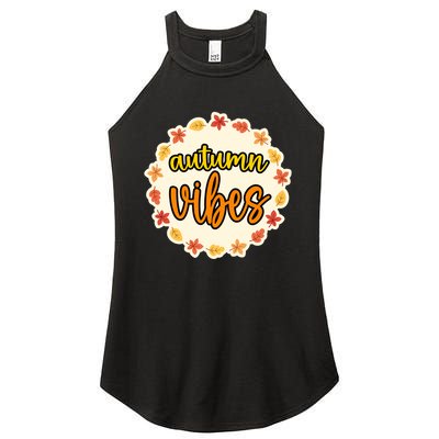 Autumn Vibes Leaf Season Women's Perfect Tri Rocker Tank
