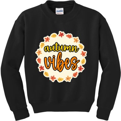 Autumn Vibes Leaf Season Kids Sweatshirt
