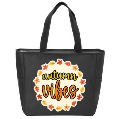 Autumn Vibes Leaf Season Zip Tote Bag