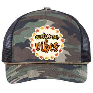 Autumn Vibes Leaf Season Retro Rope Trucker Hat Cap