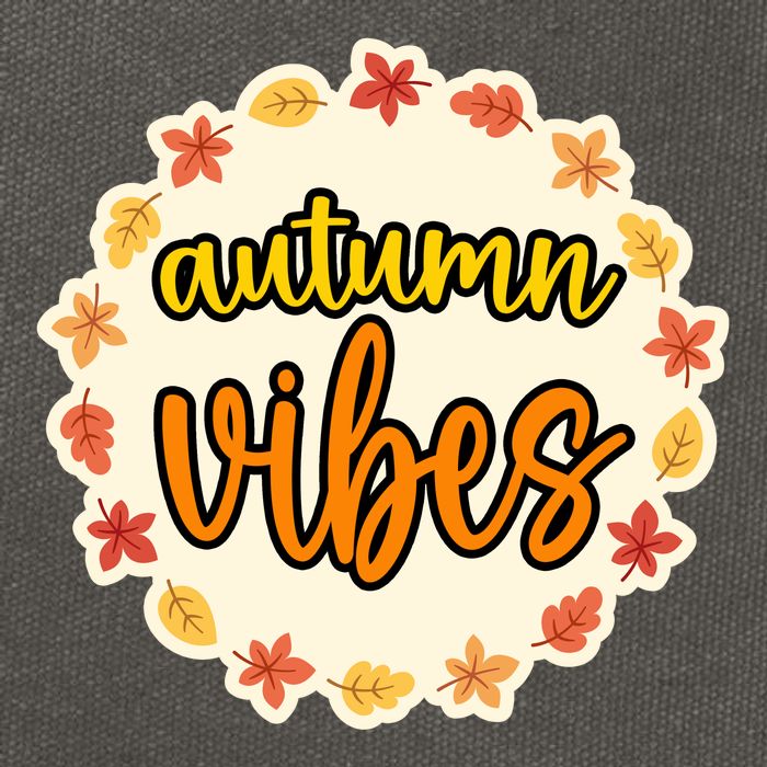 Autumn Vibes Leaf Season Cotton Canvas Backpack