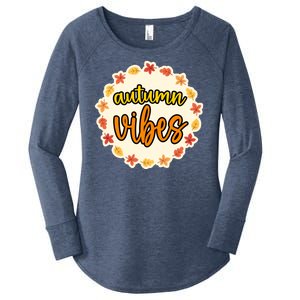 Autumn Vibes Leaf Season Women's Perfect Tri Tunic Long Sleeve Shirt