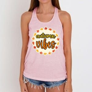 Autumn Vibes Leaf Season Women's Knotted Racerback Tank